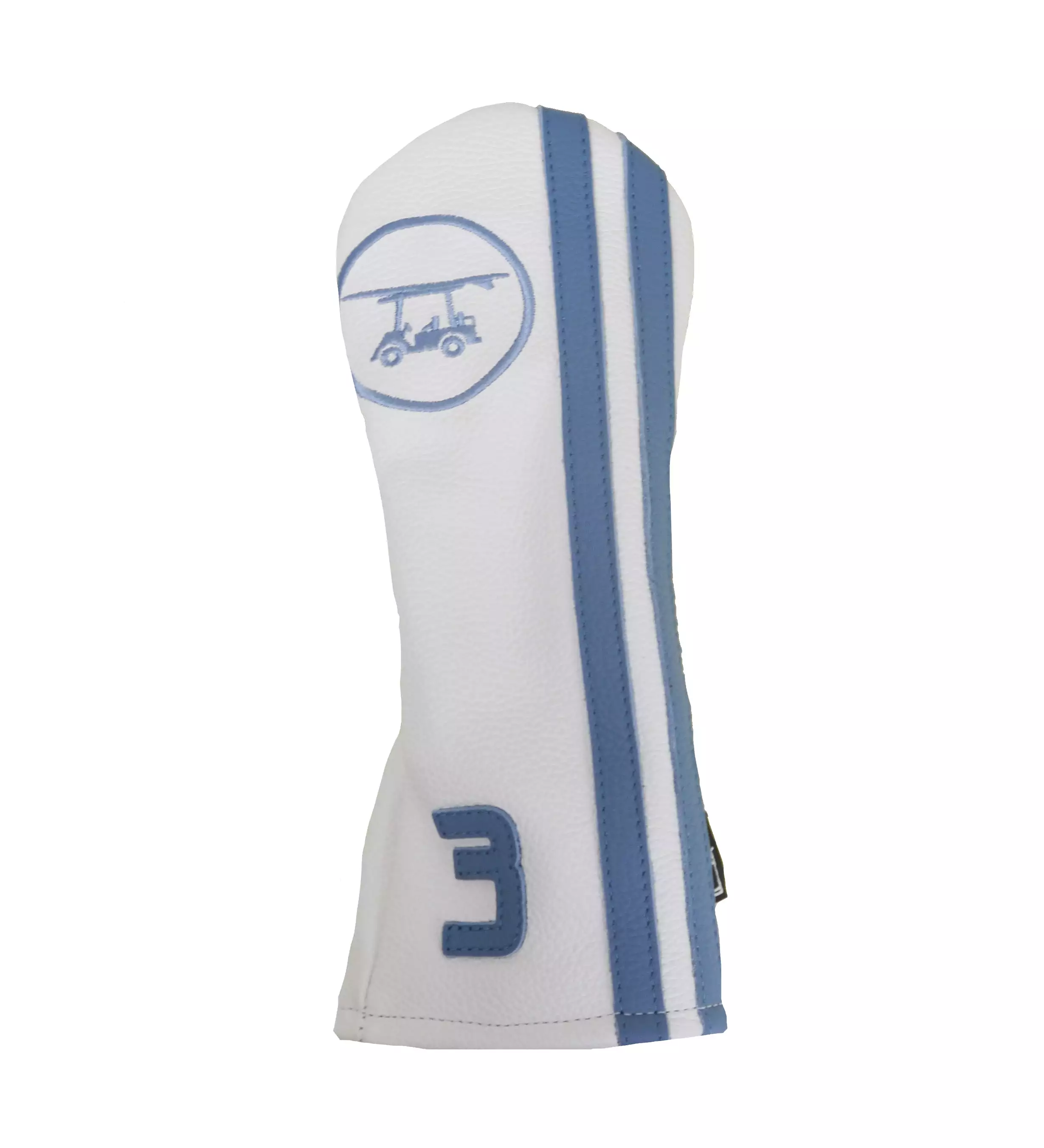 3 Wood Head Cover - White