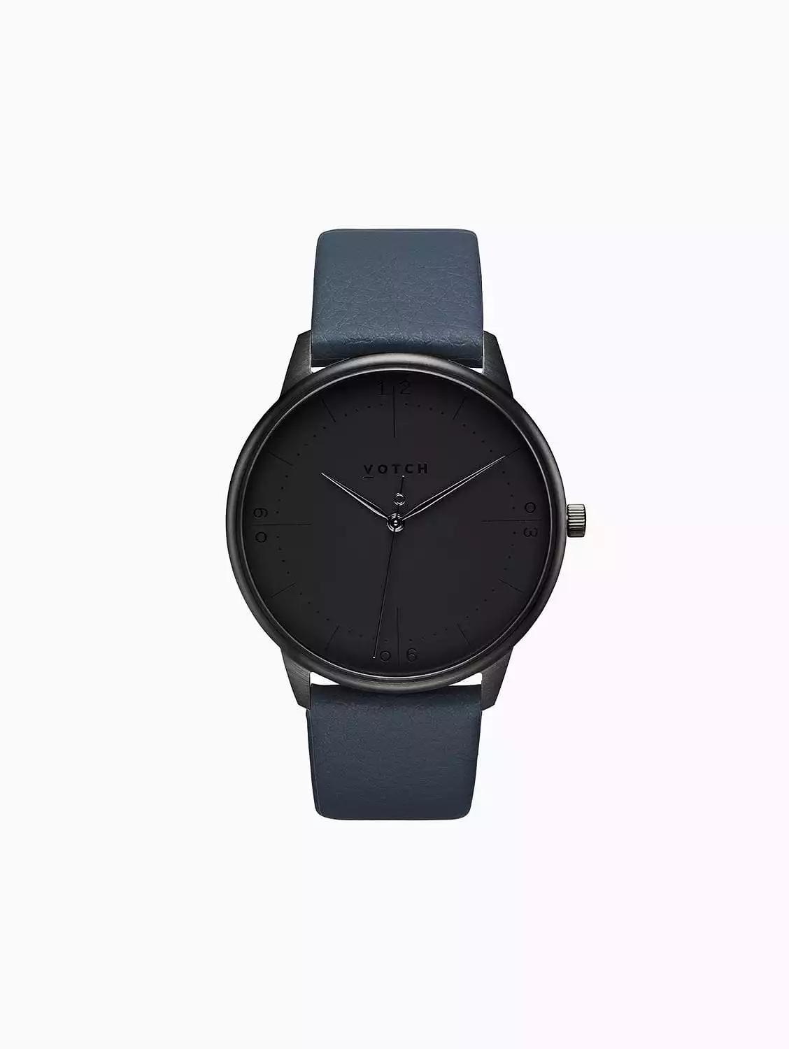 Aalto Watch with Black Dial | Navy Vegan Leather Strap