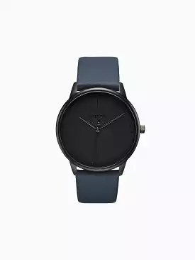 Aalto Watch with Black Dial | Navy Vegan Leather Strap