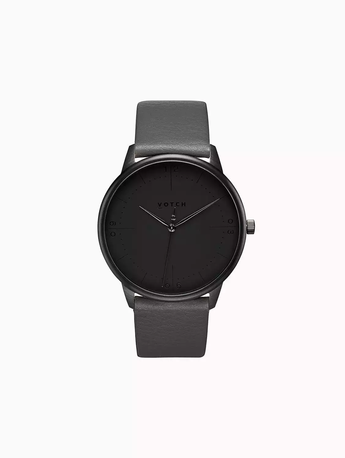 Aalto Watch with Black Dial | Slate Grey Vegan Leather Strap