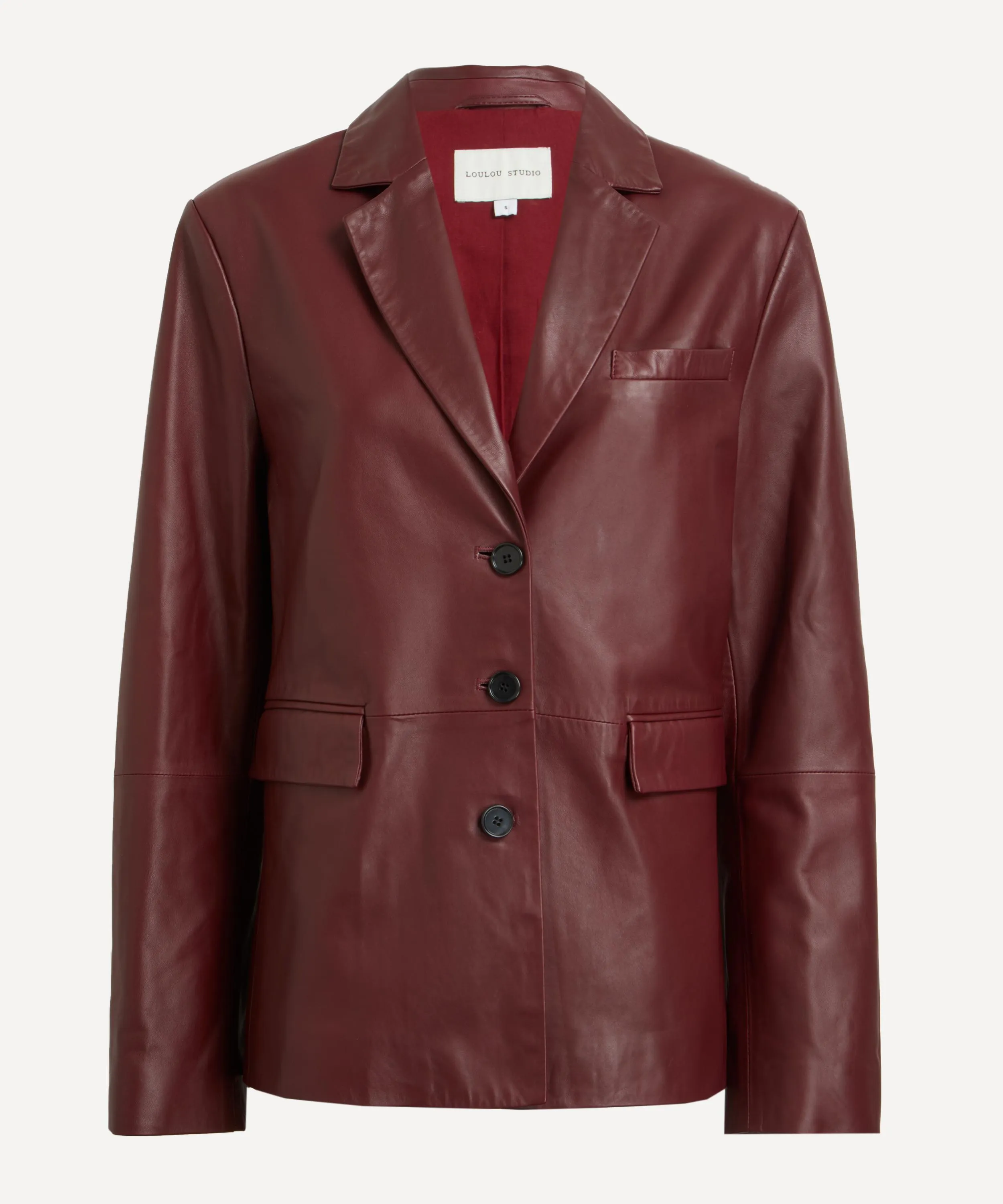 Aldo Burgundy Plongé Leather Blazer