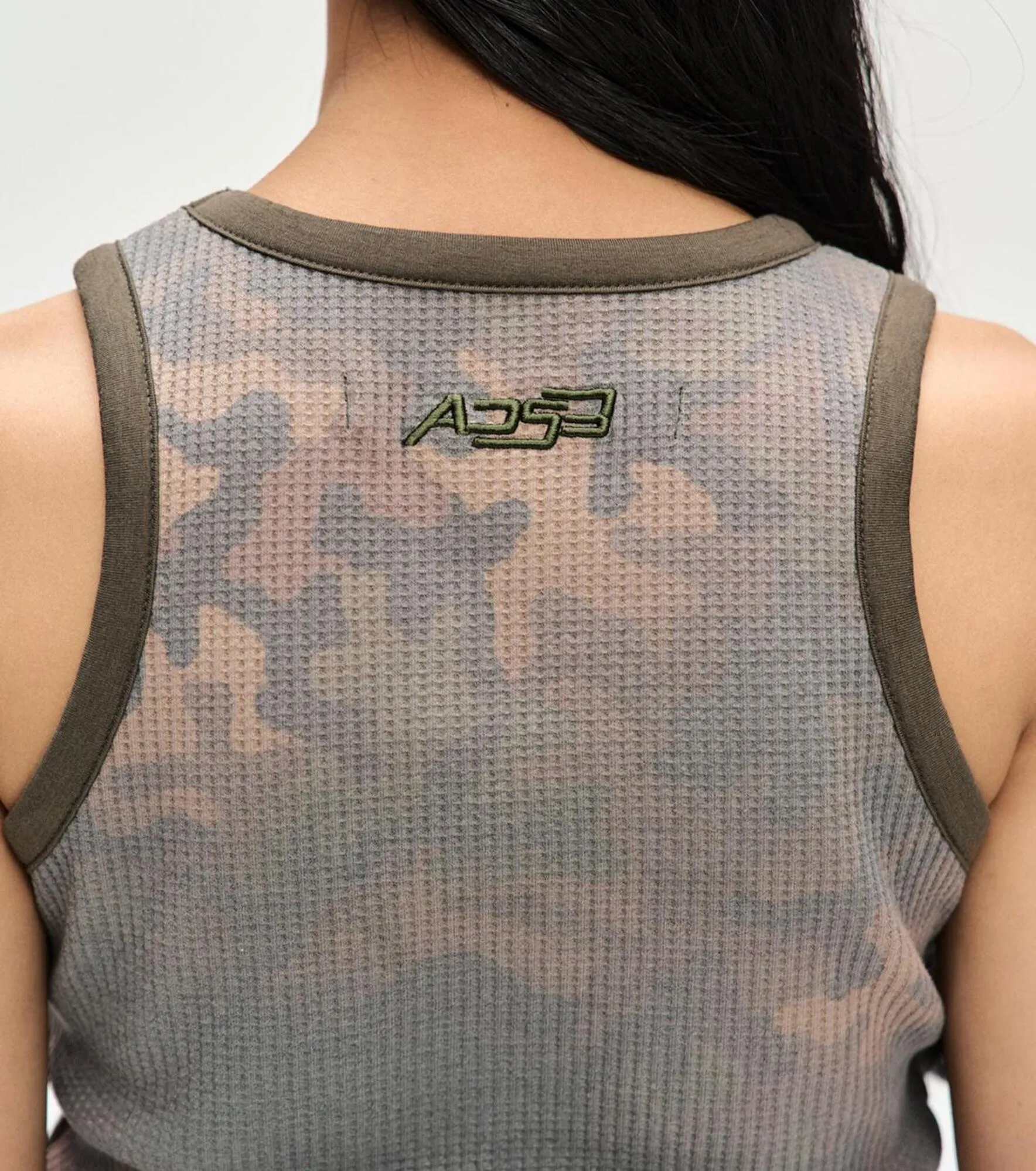 ANDERSSON BELL  |Camouflage Sleeveless Street Style Logo Tanks & Camisoles