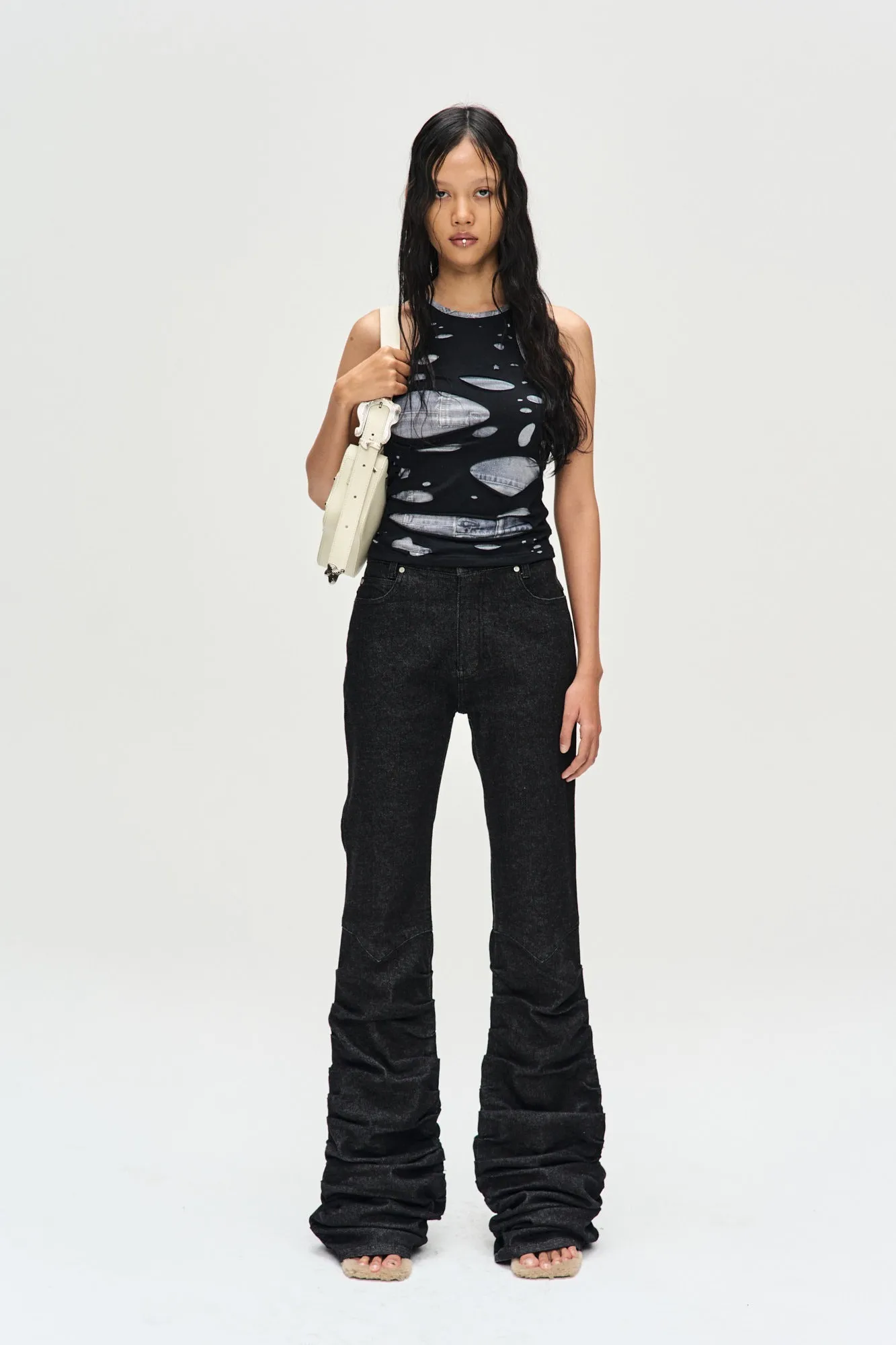 ANDERSSON BELL  |Crew Neck Sleeveless Street Style Cotton Tanks & Camisoles