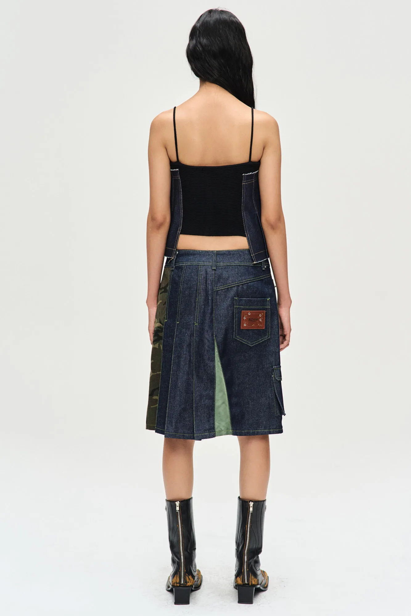 ANDERSSON BELL  |Denim Nylon Sleeveless Street Style Cotton Tanks & Camisoles