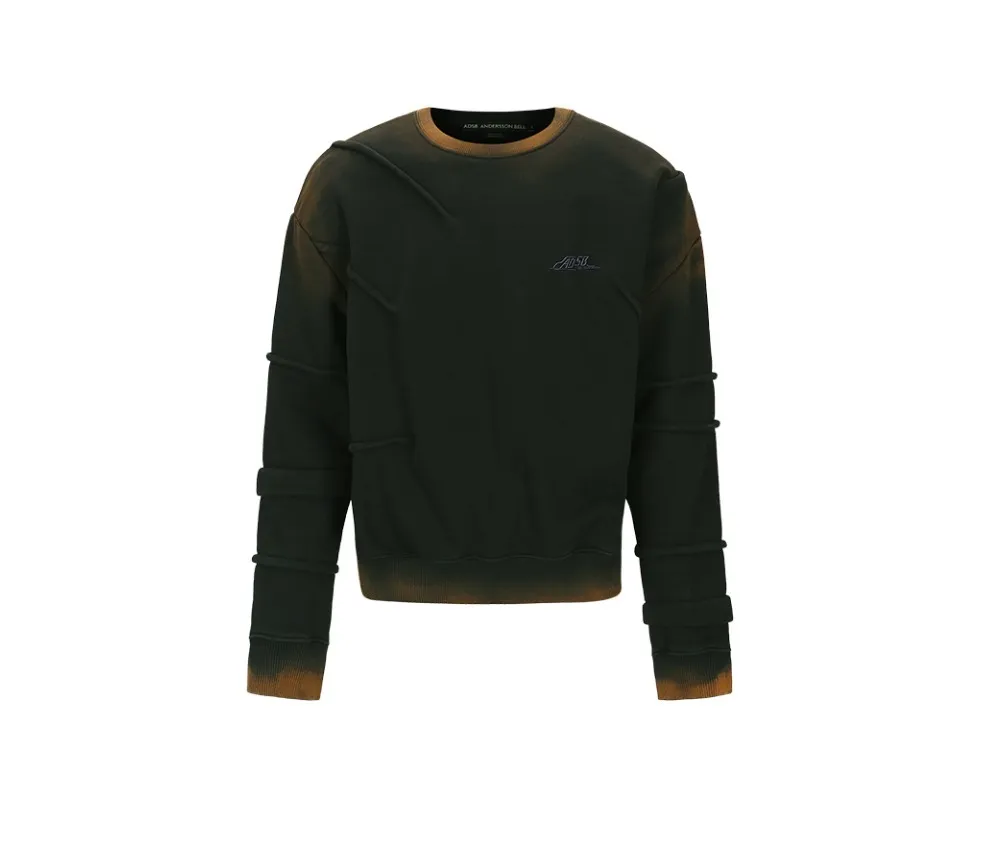 ANDERSSON BELL  |Street Style Long Sleeves Plain Cotton Logo Sweatshirts