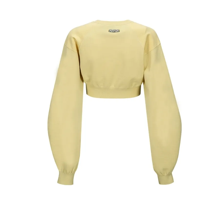 ANDERSSON BELL  |Street Style Long Sleeves Plain Logo V-neck & Crew neck