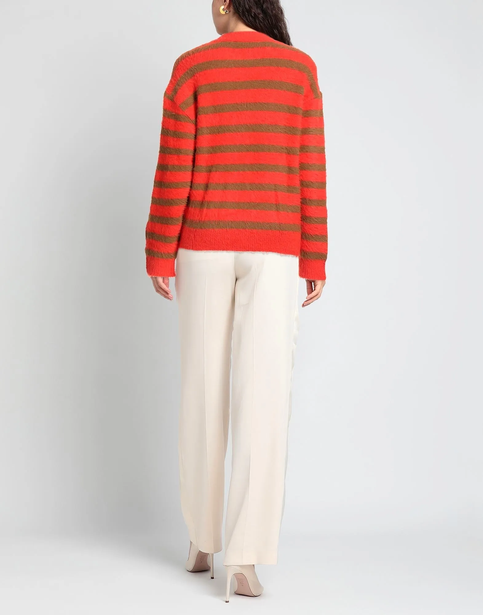 ANDERSSON BELL  |Stripes Casual Style Nylon Street Style V-Neck Bi-color