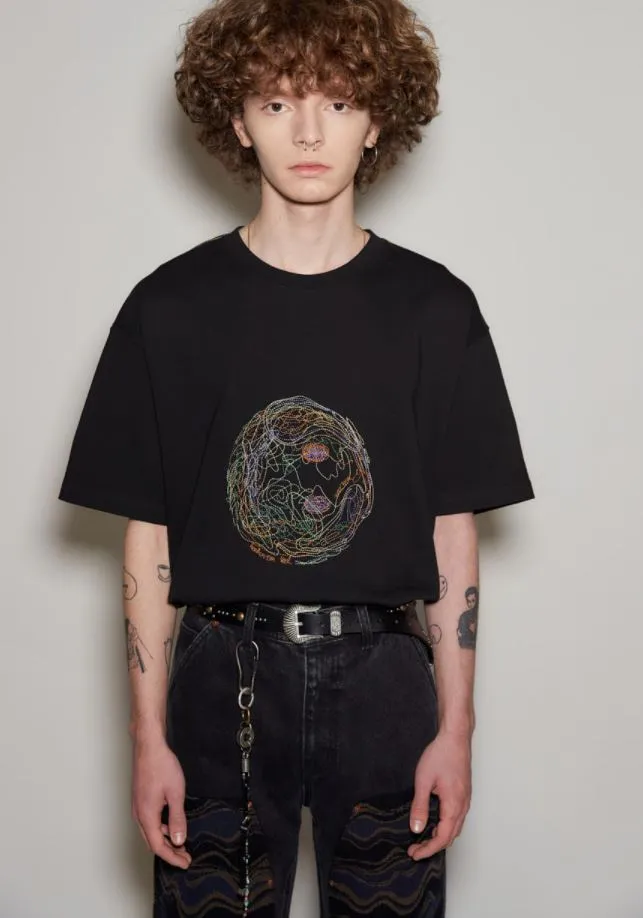 ANDERSSON BELL  |Unisex Street Style Plain Cotton Short Sleeves Oversized