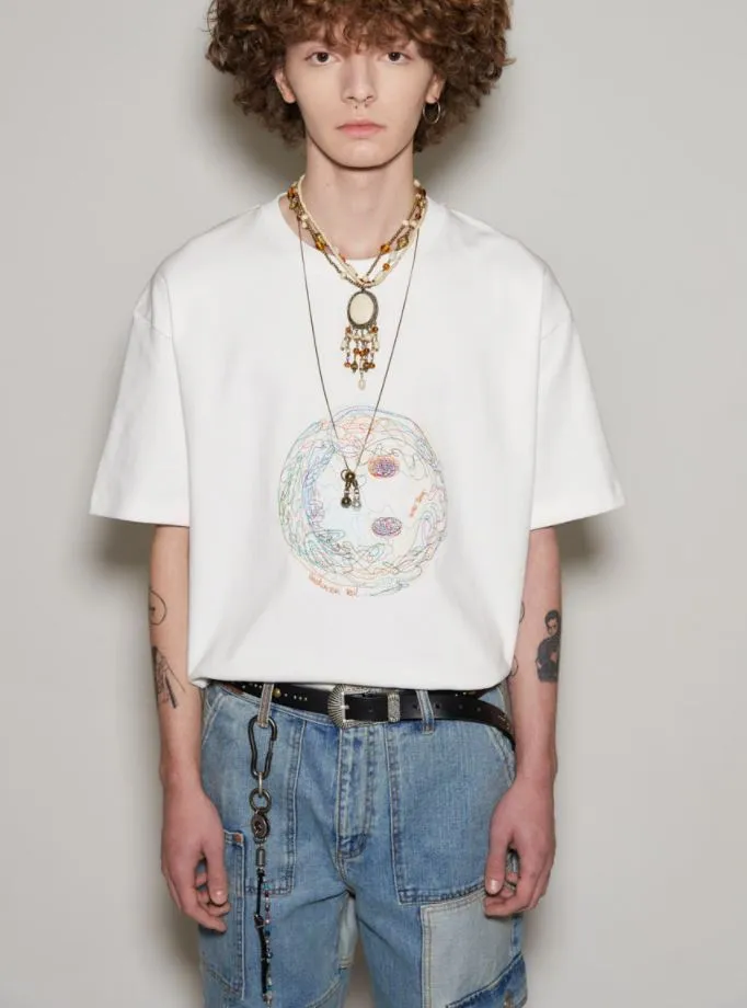 ANDERSSON BELL  |Unisex Street Style Plain Cotton Short Sleeves Oversized