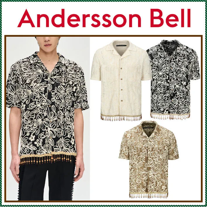 ANDERSSON BELL  |Unisex Street Style Short Sleeves Shirts