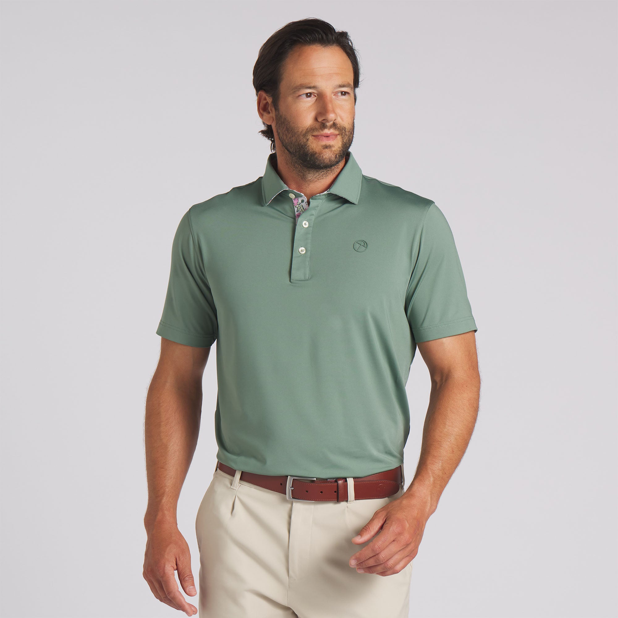 AP Floral Trim Golf Polo