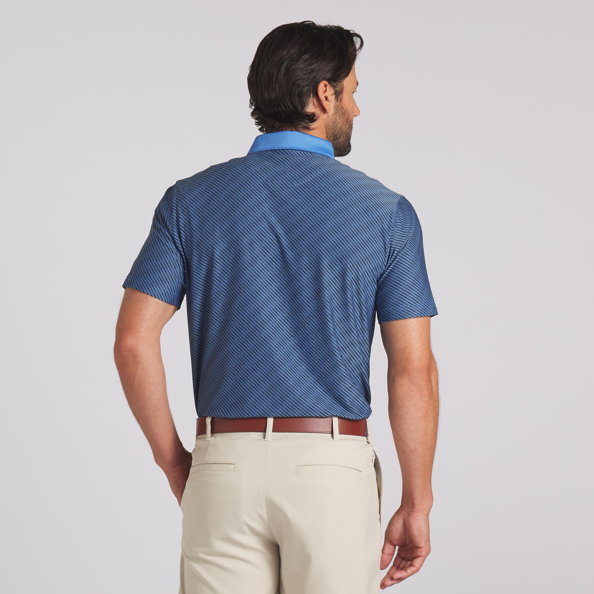 AP Jacquard Stripe Golf Polo