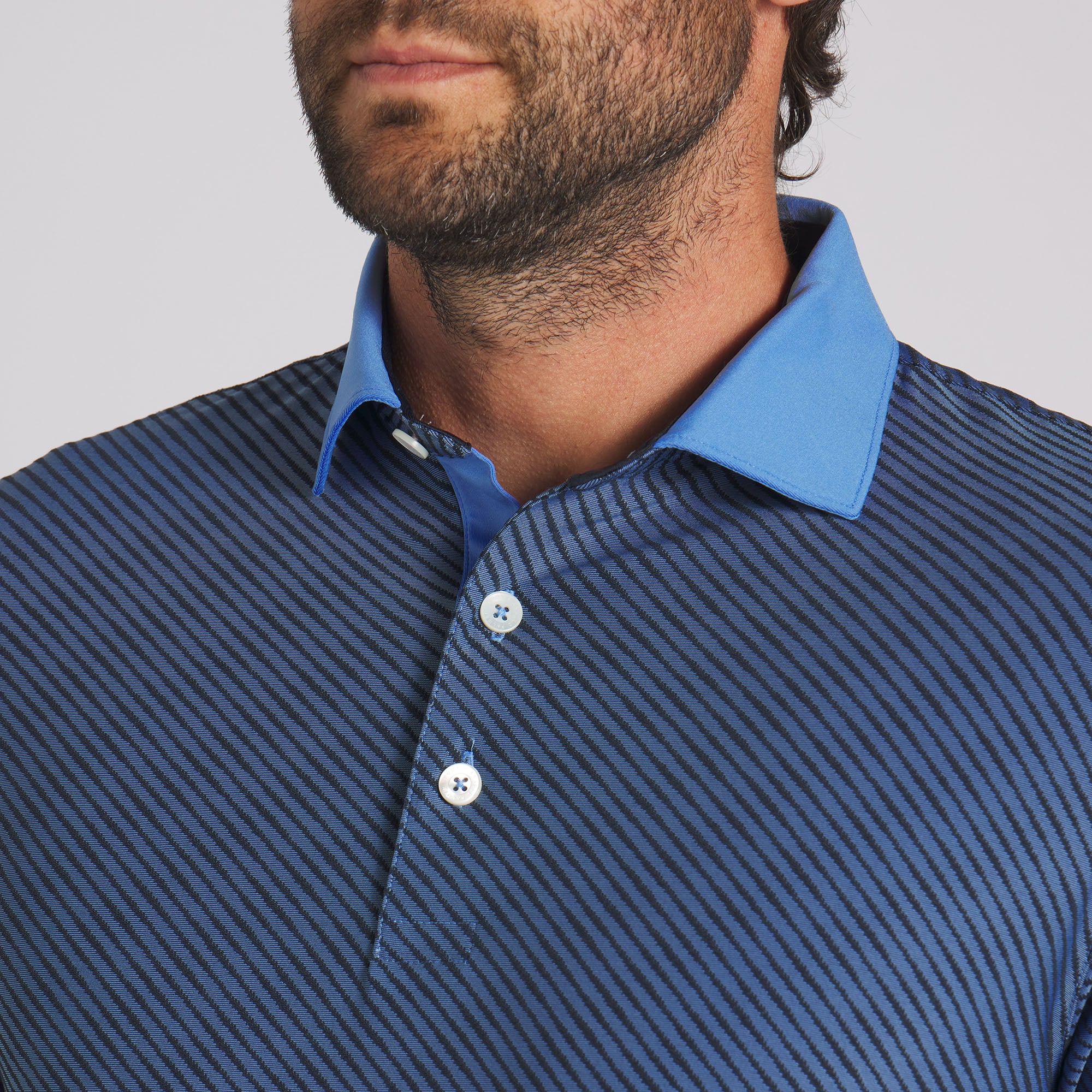 AP Jacquard Stripe Golf Polo