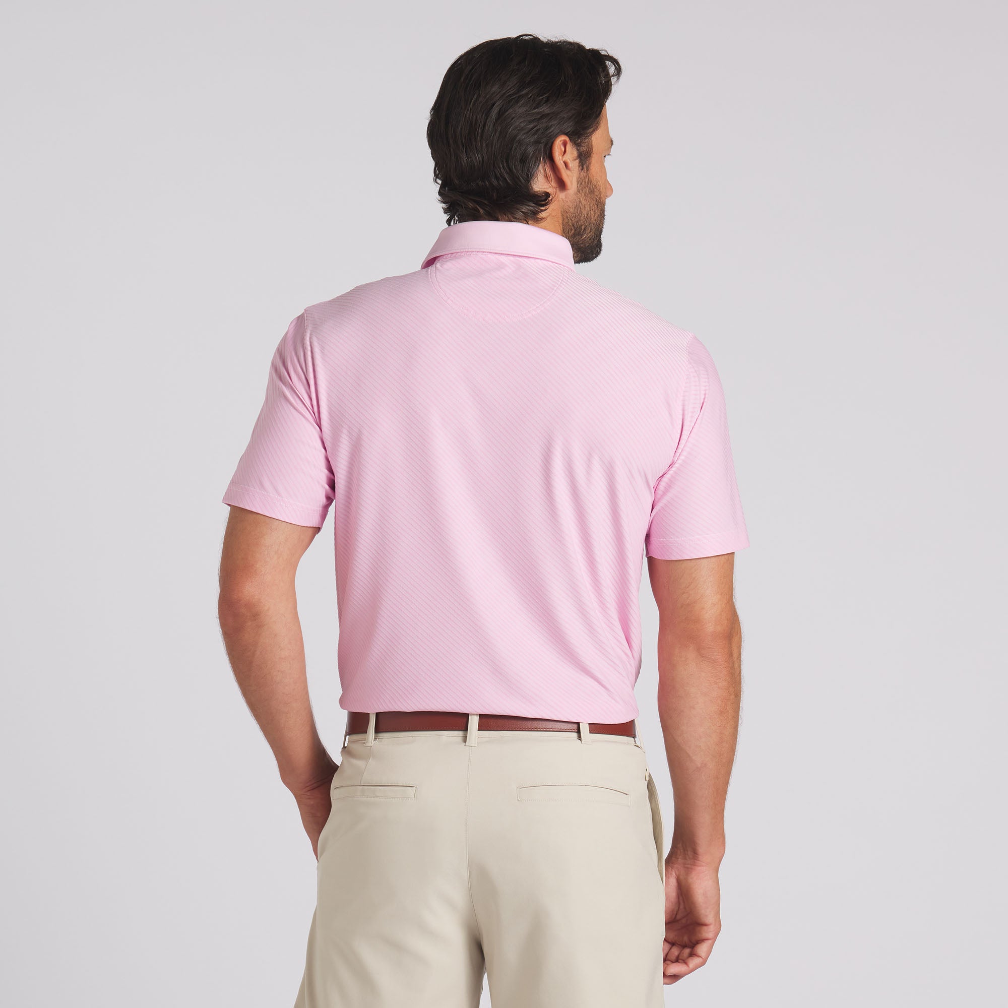 AP Jacquard Stripe Golf Polo