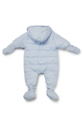 Baby snowsuit in water-repellent fabric with logo details