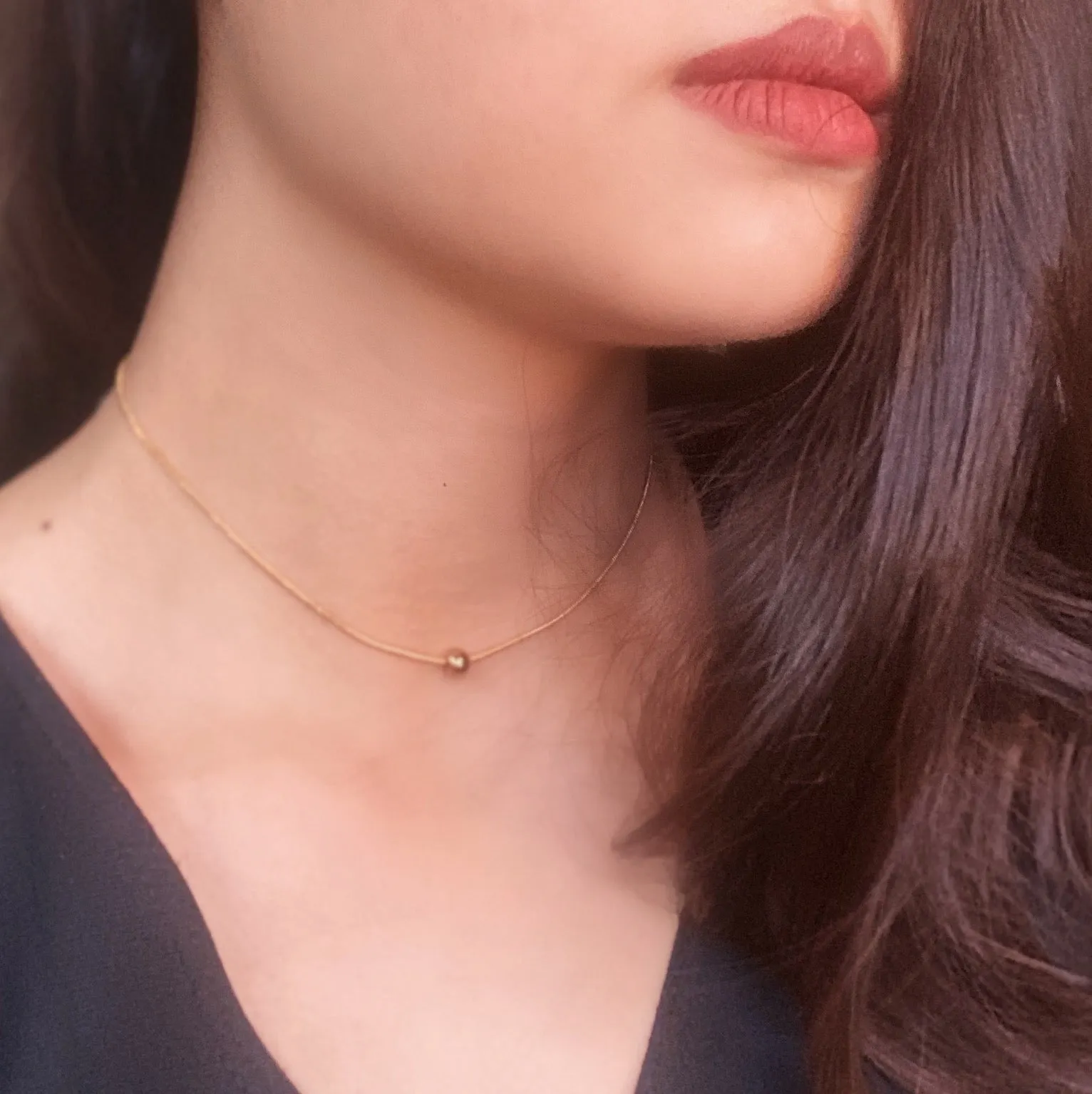 Ball Charm Gold Filled Choker