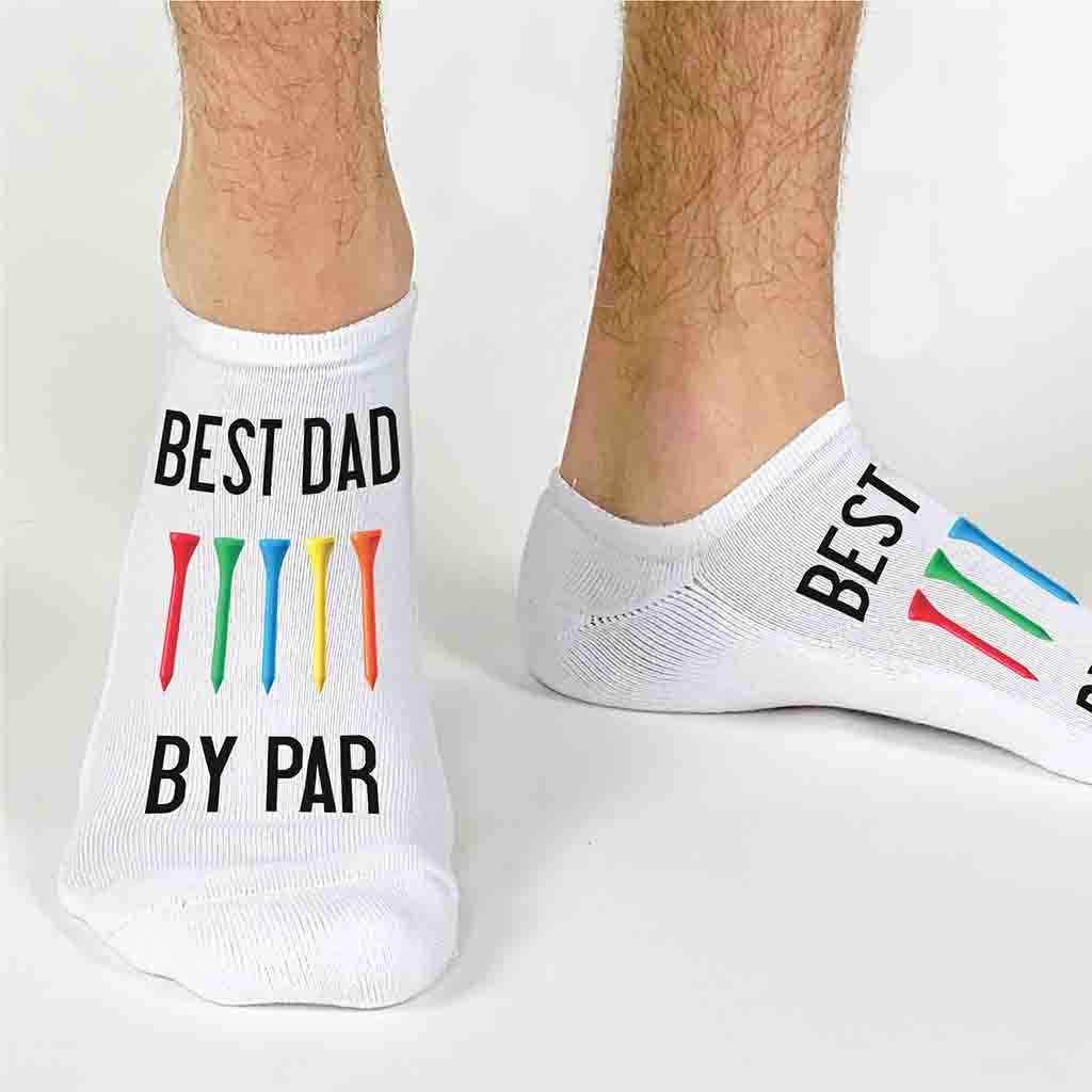 Best Dad by Par Golf Socks for Dad, Golf No Show Socks