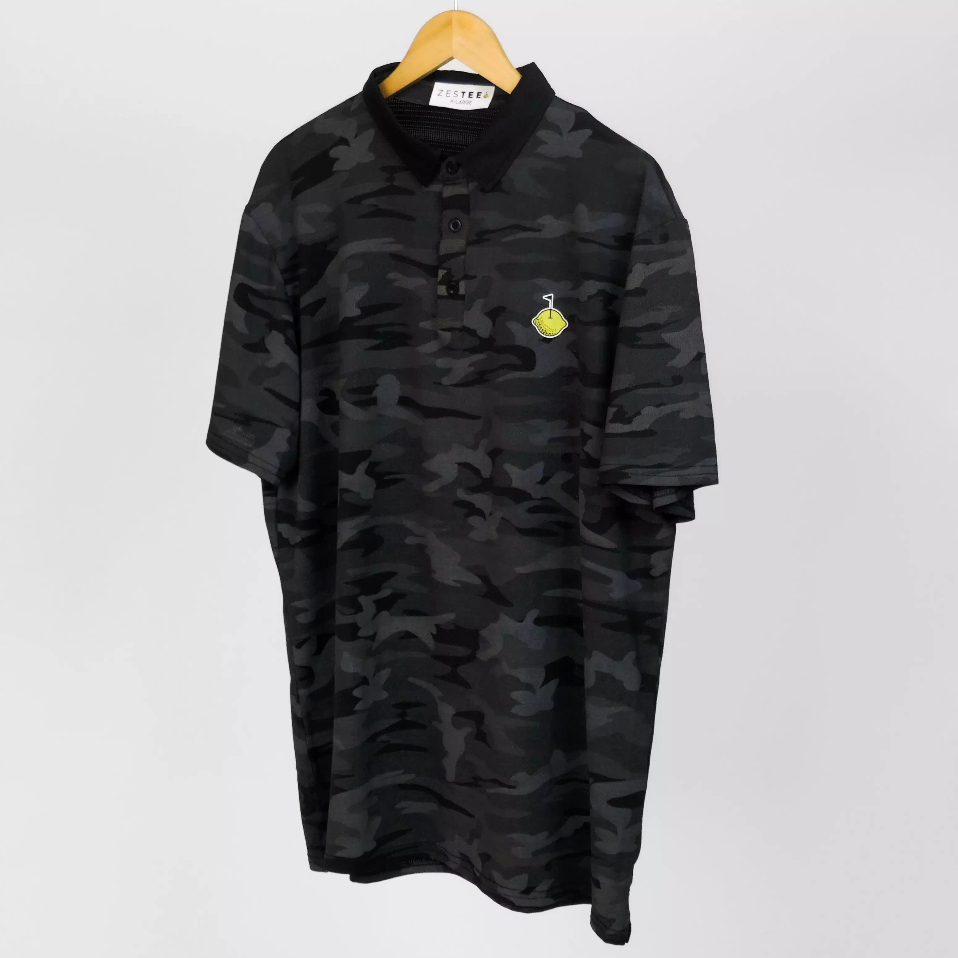 Black 'Camo' Polo