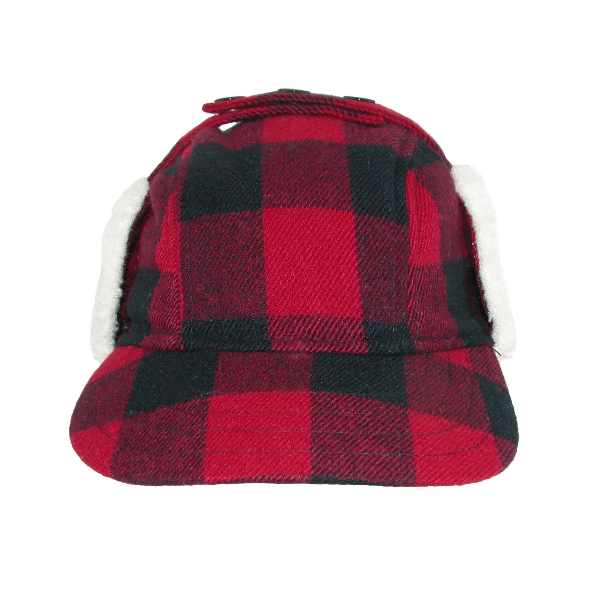 Broner Men's Wool Plaid Outdoor Cap with Sherpa Earflaps