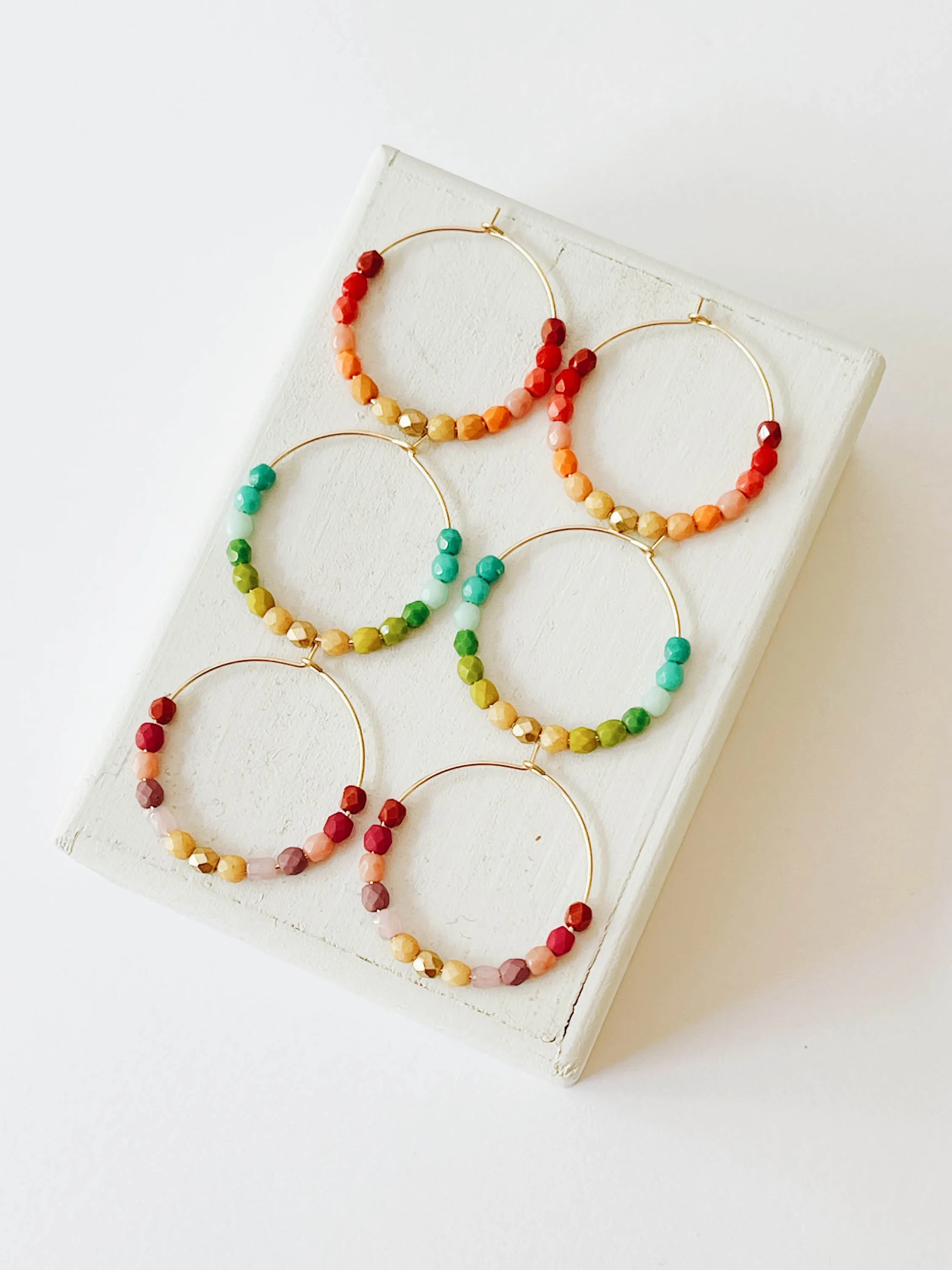 Colorful Gold Filled Ombre Hoops