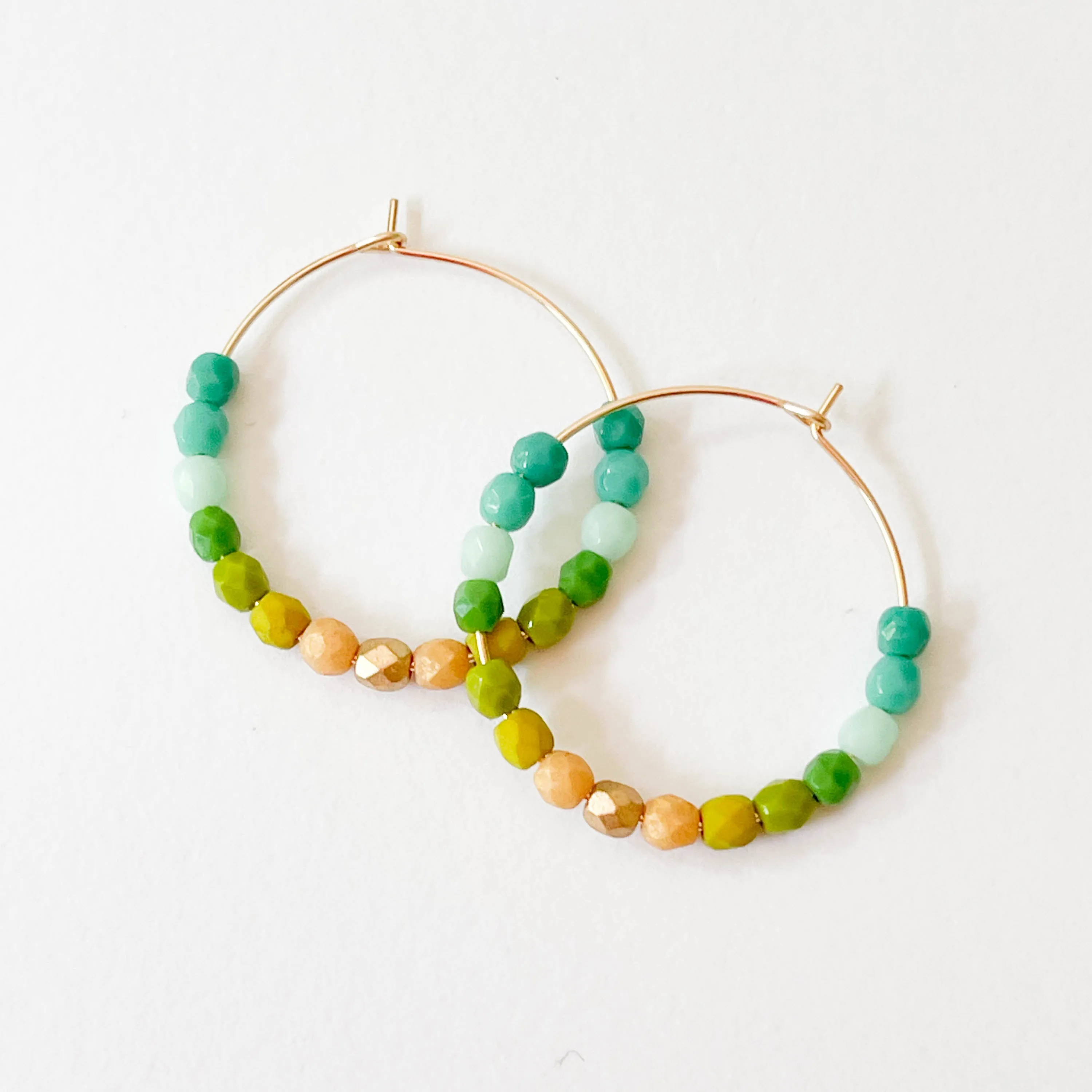 Colorful Gold Filled Ombre Hoops