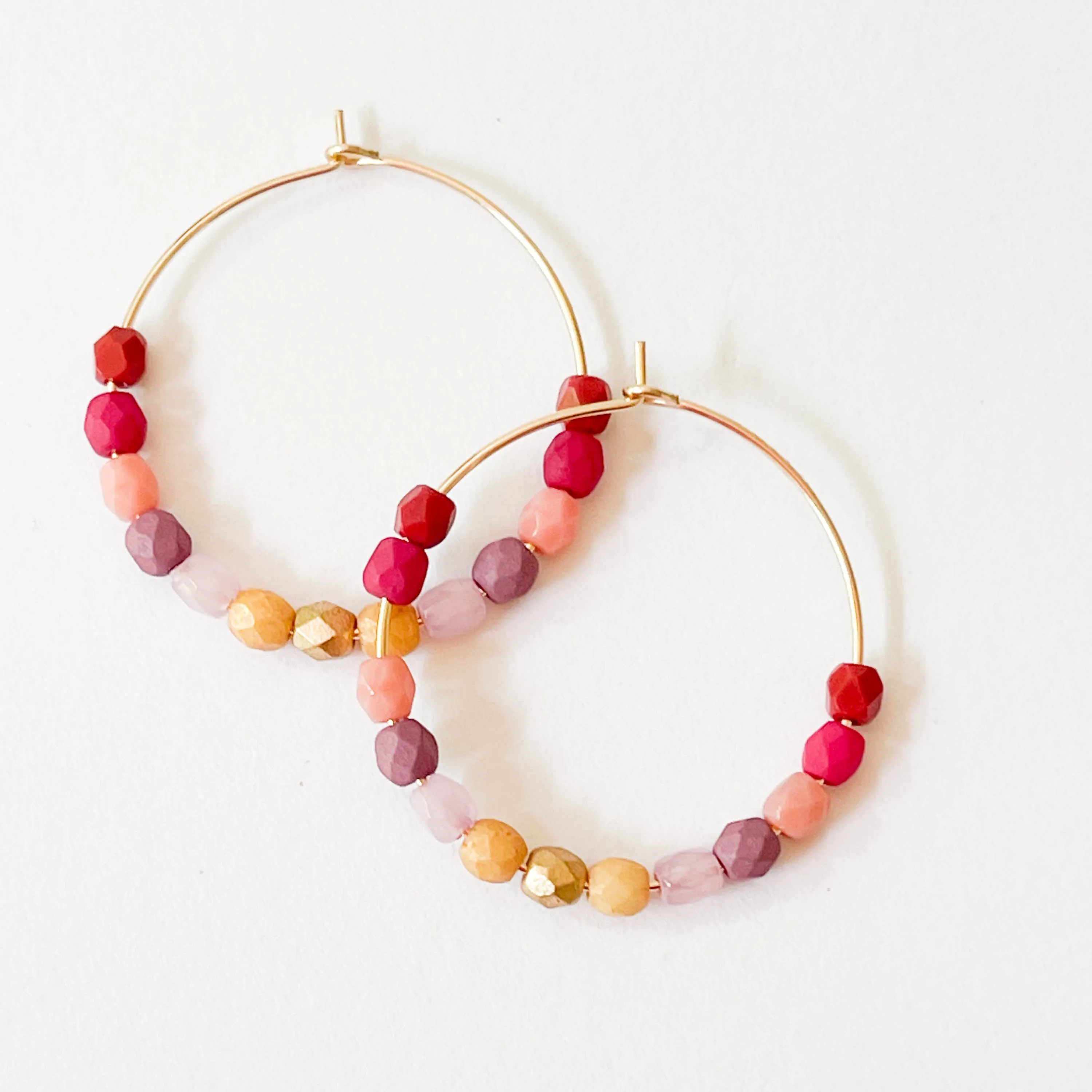 Colorful Gold Filled Ombre Hoops