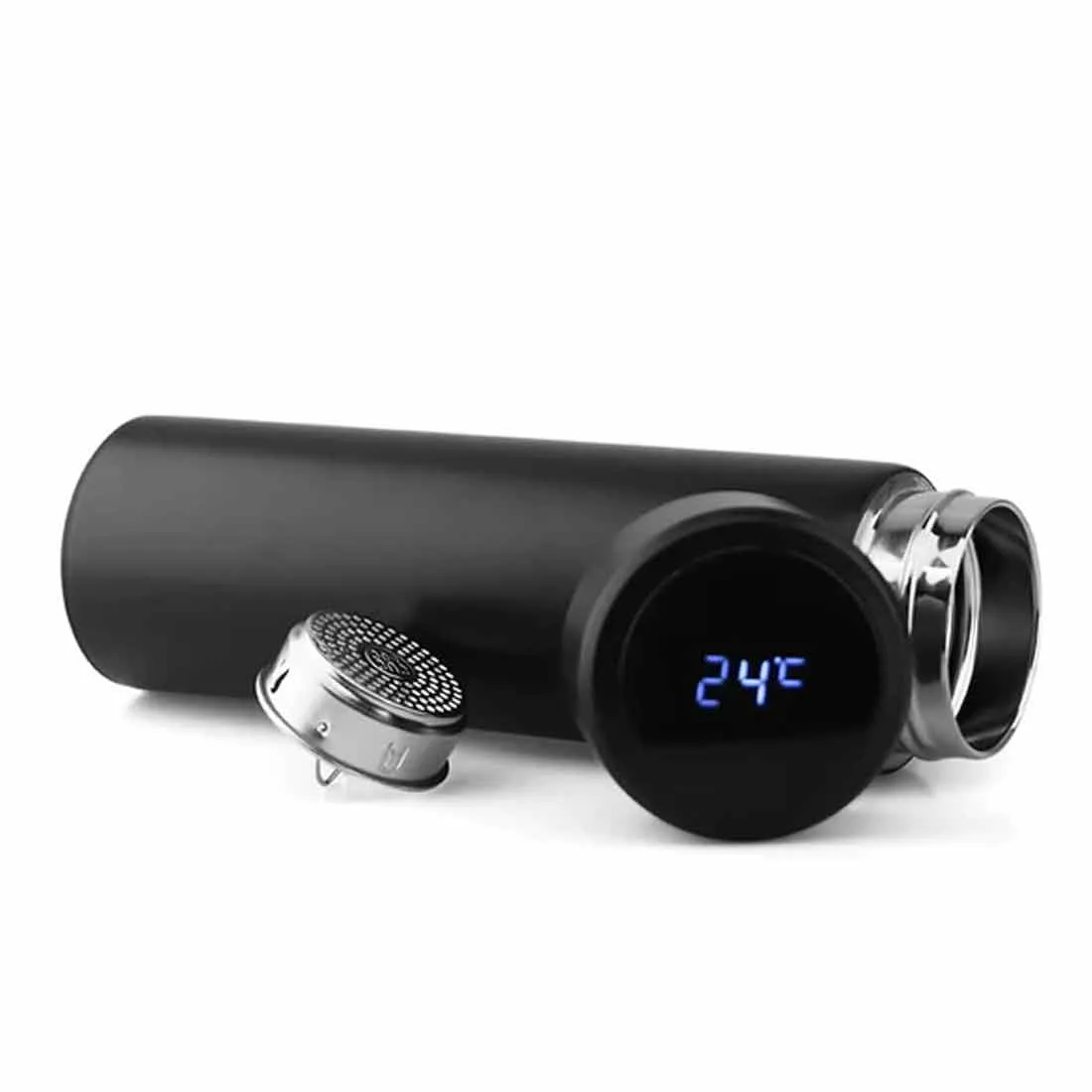 Custom Thermos Flask for Tea Coffee Travel Hot and Cold Drinks With Temperature Display - Gift Set Of 2