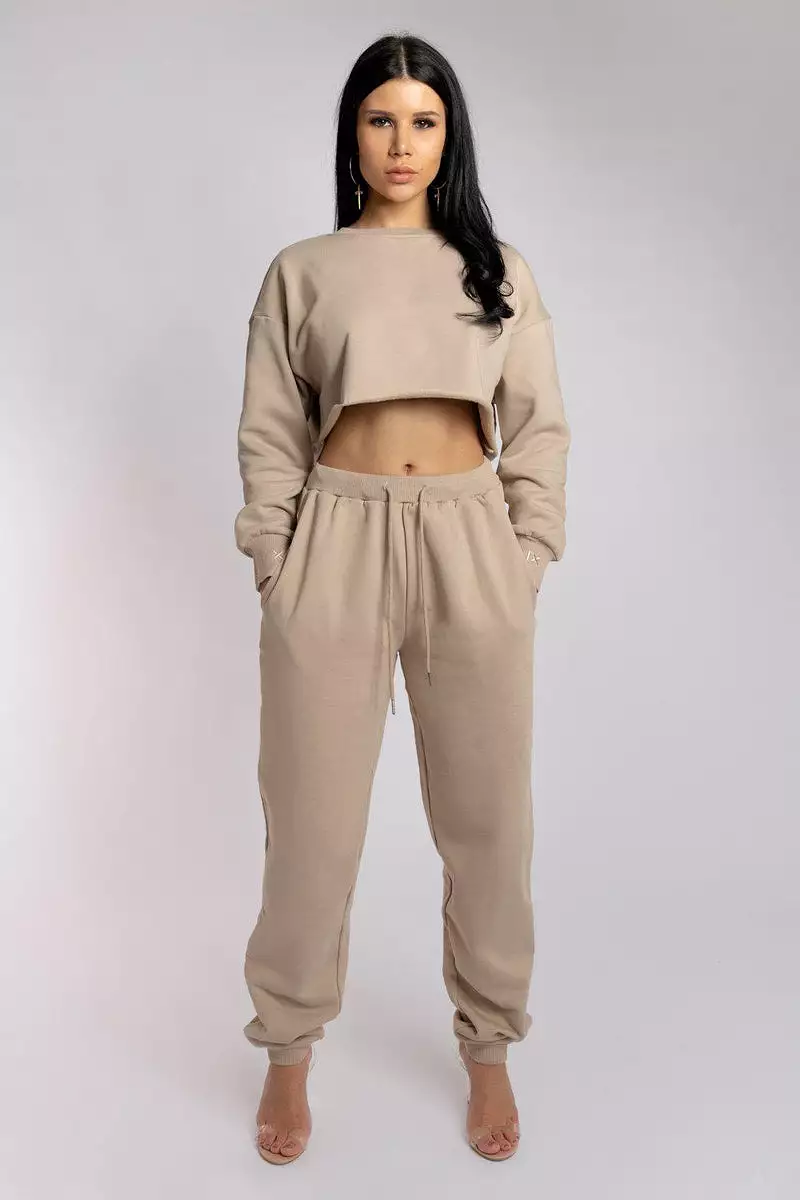 CXIX Oversized Cropped Jumper - Fawn