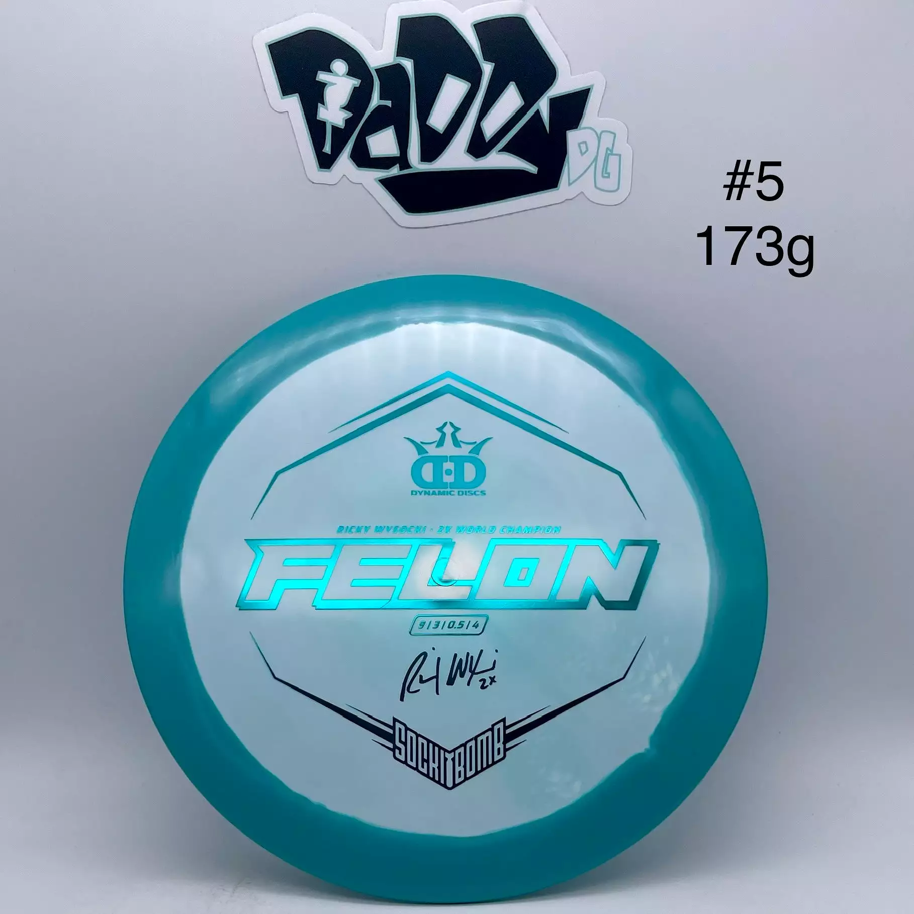 Dynamic Discs Orbit Felon Ricky Wysocki Sockibomb Stamped Fairway Driver