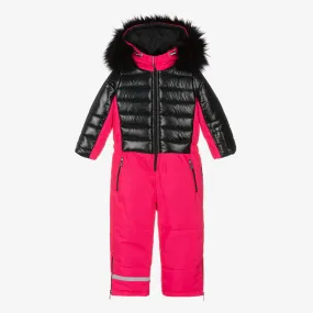 Girls Pink & Black Snowsuit