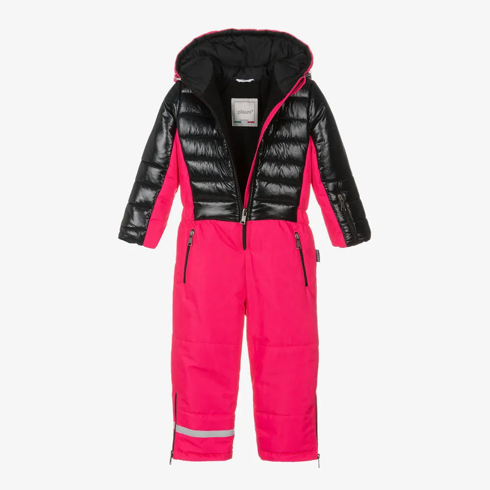 Girls Pink & Black Snowsuit