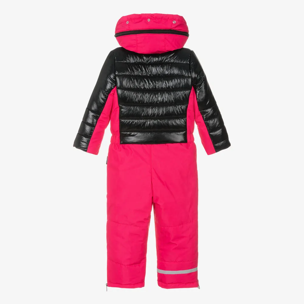 Girls Pink & Black Snowsuit