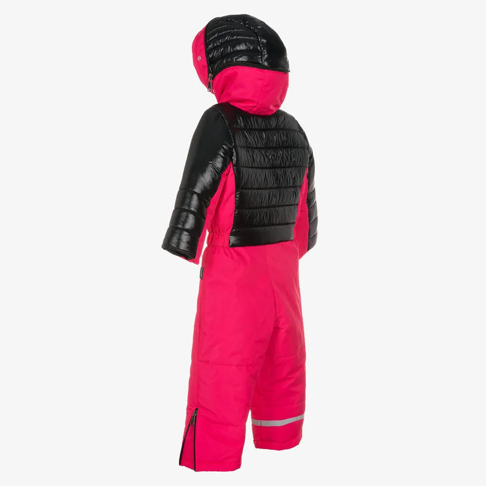 Girls Pink & Black Snowsuit