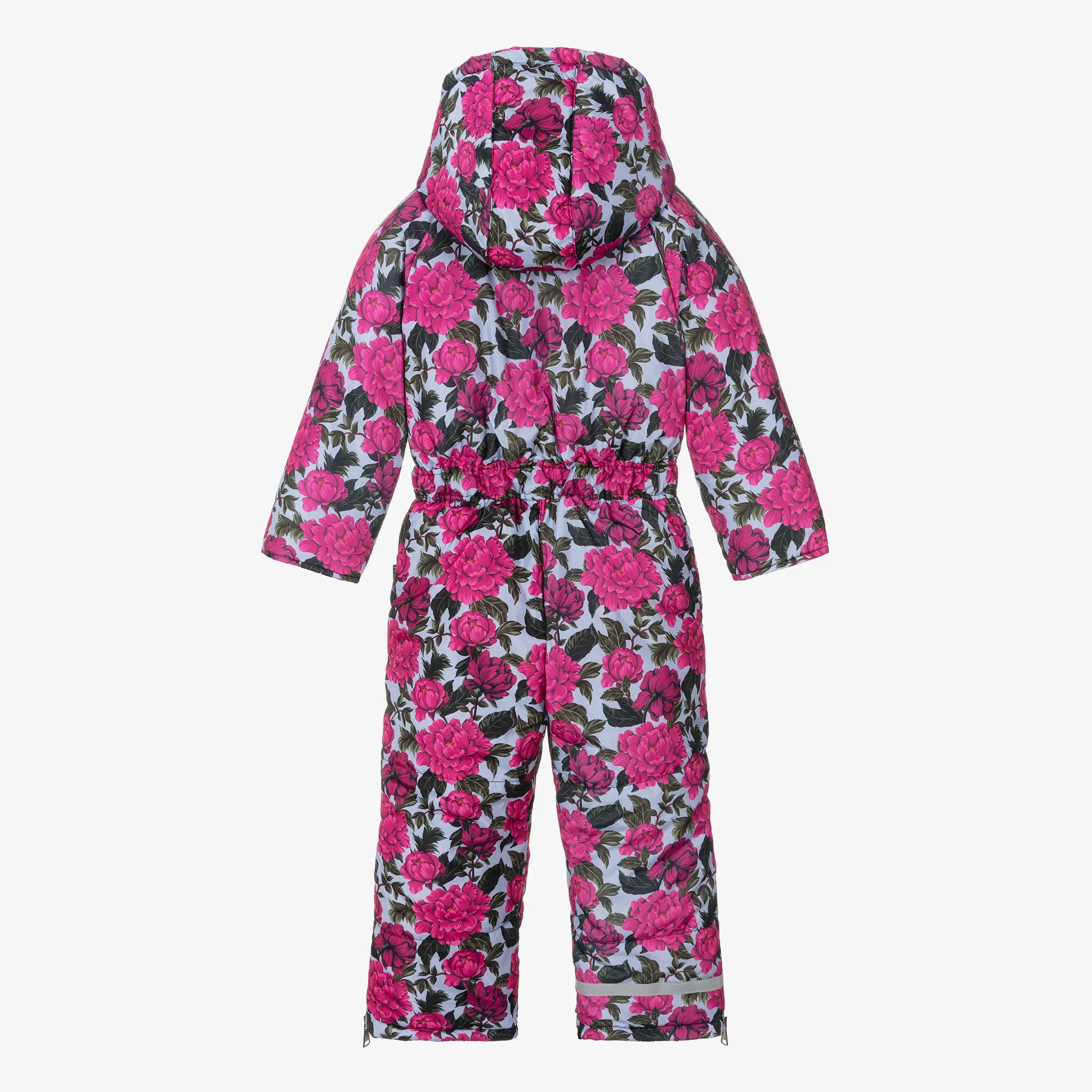 Girls Pink Floral Snowsuit