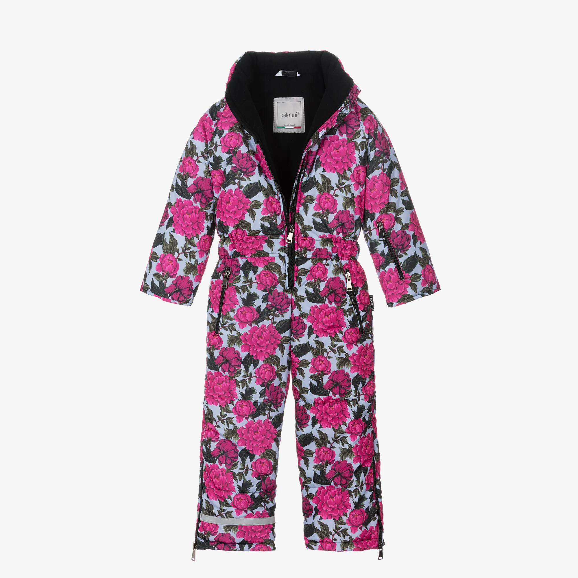 Girls Pink Floral Snowsuit