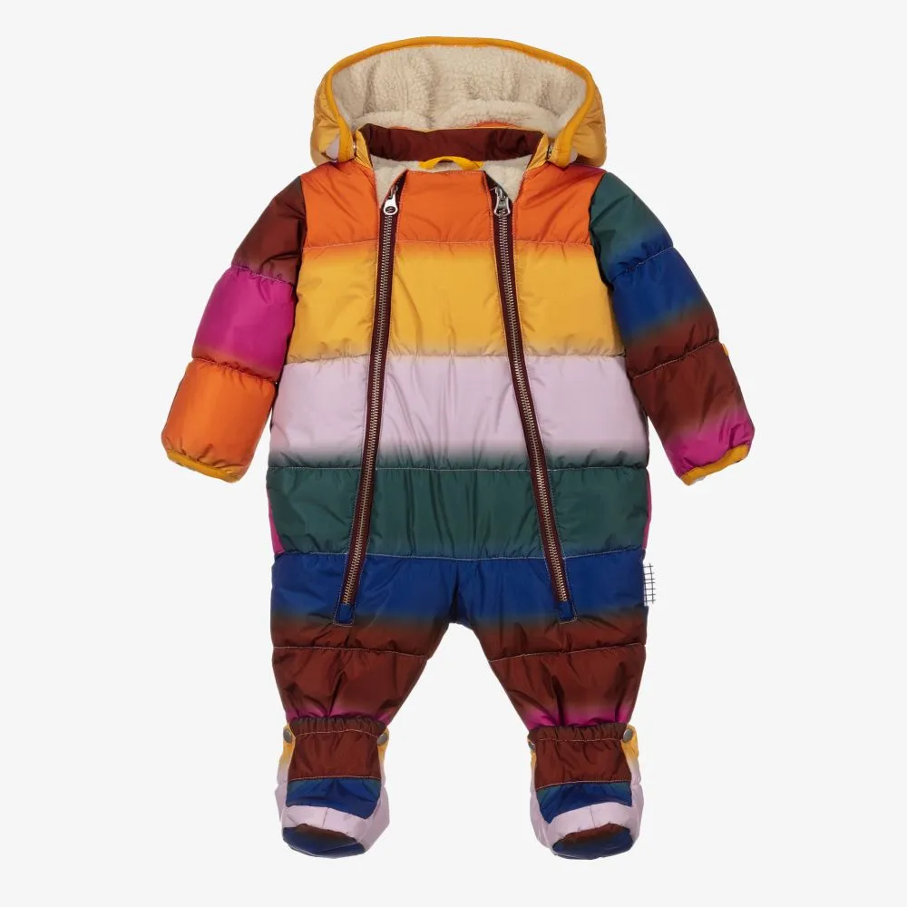 Girls Rainbow Padded Snowsuit 