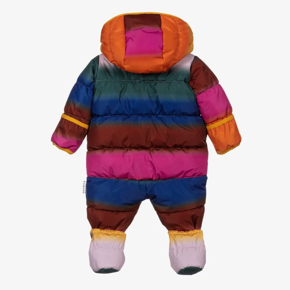 Girls Rainbow Padded Snowsuit 