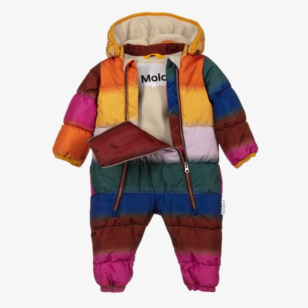 Girls Rainbow Padded Snowsuit 