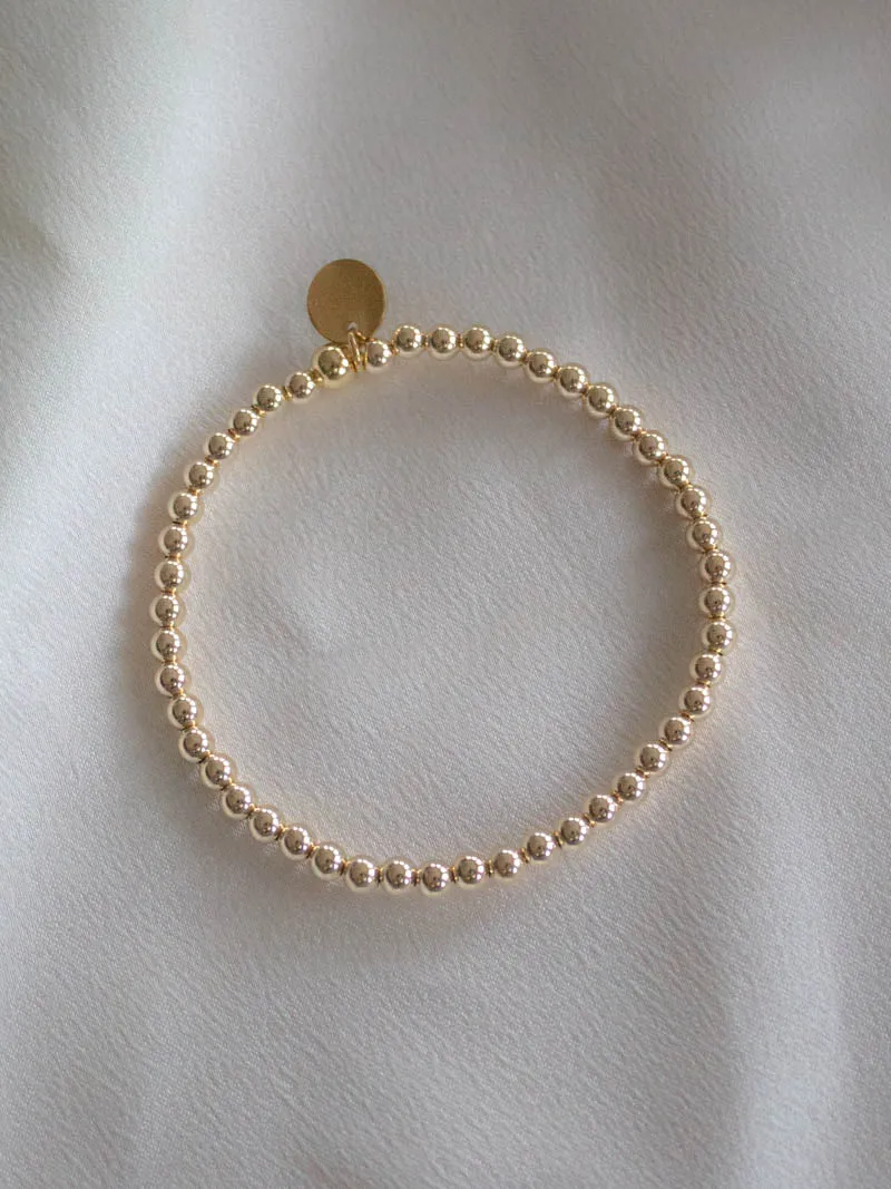 GOLD FILLED BEADED BRACELET