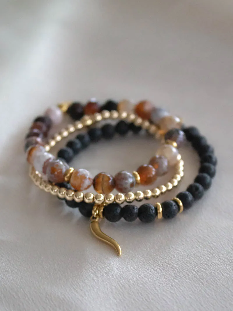 GOLD FILLED BEADED BRACELET