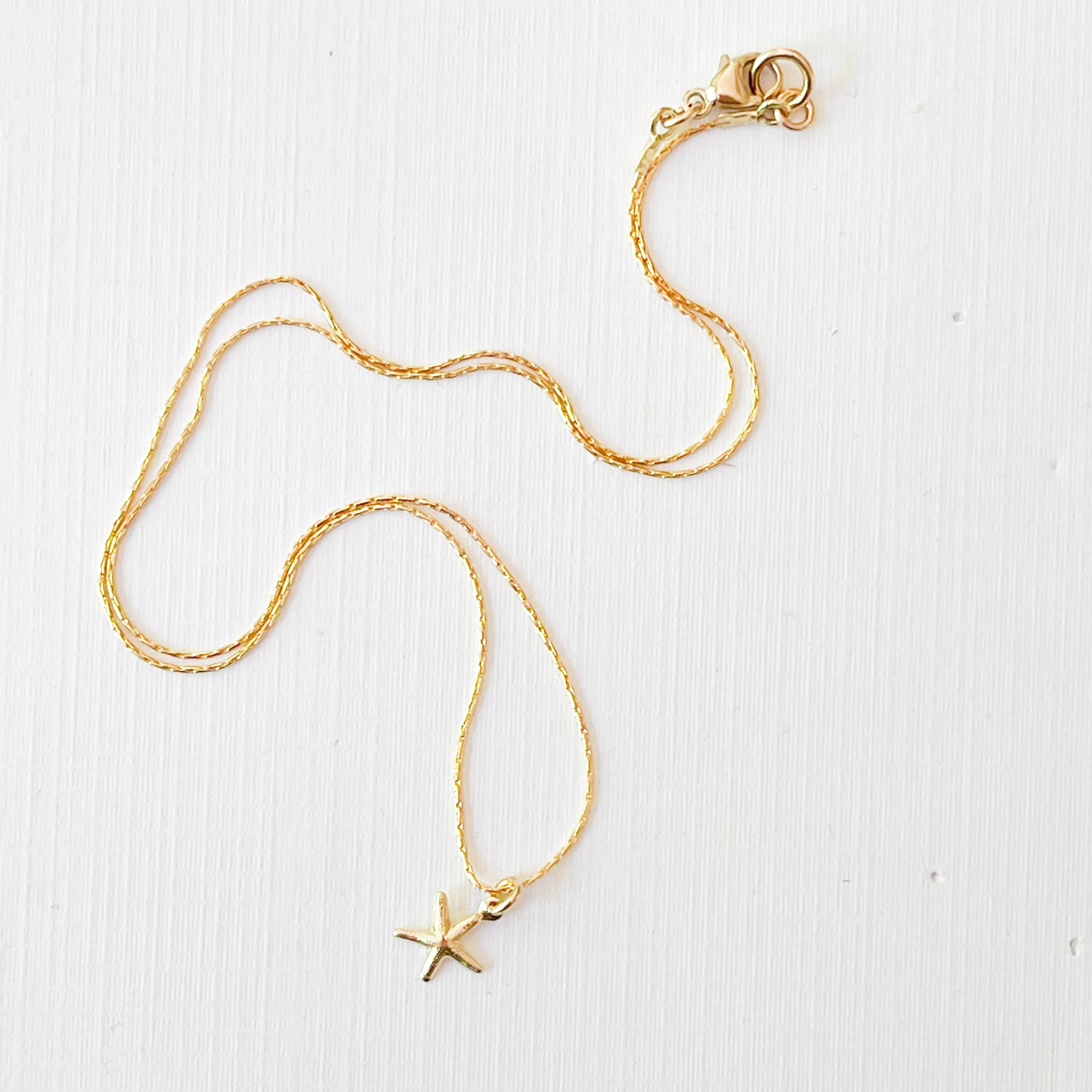 Gold Filled Charm Necklace with a Heart, Starfish or Sun