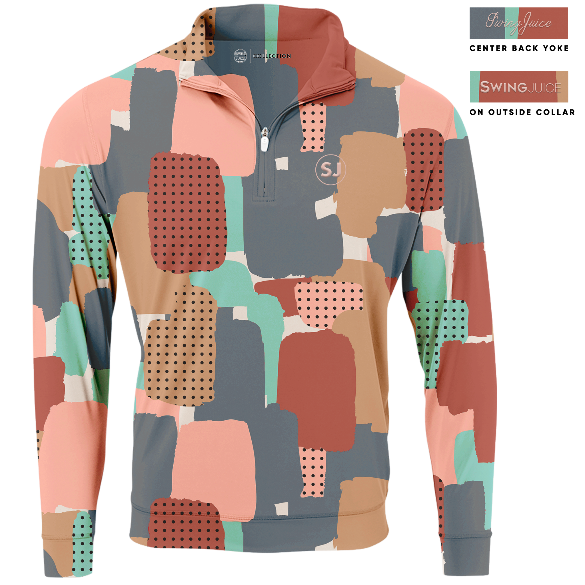 Golf Abstract Camo Men's Quarter Zip