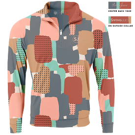 Golf Abstract Camo Men's Quarter Zip