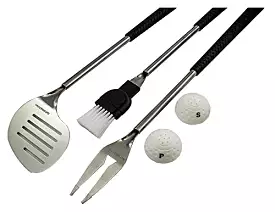 Golf Grilling Gifts - BBQ Set with Golf Club Handles - Golf Gift BBQ Set