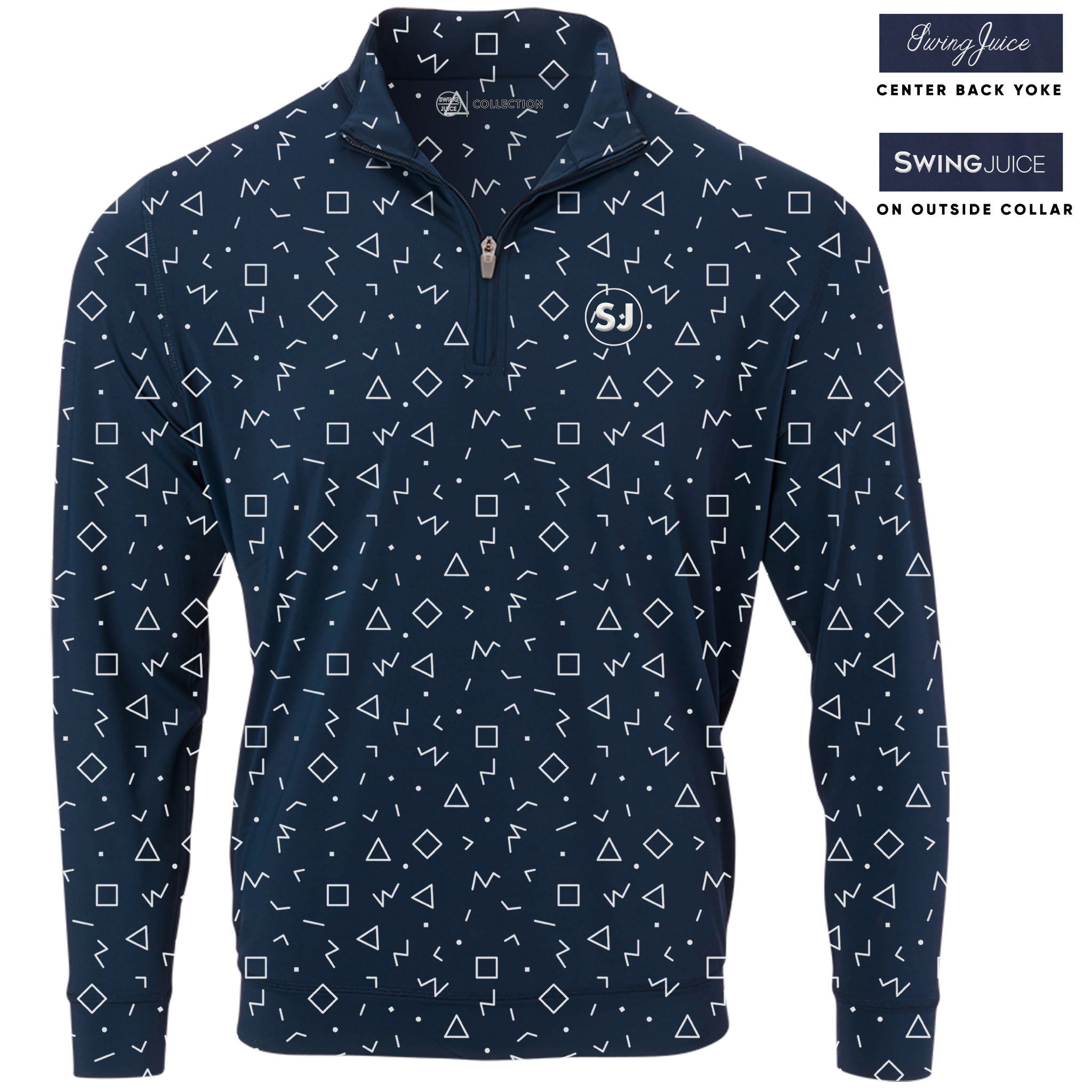 Golf Memphis Geometric Men's Quarter Zip