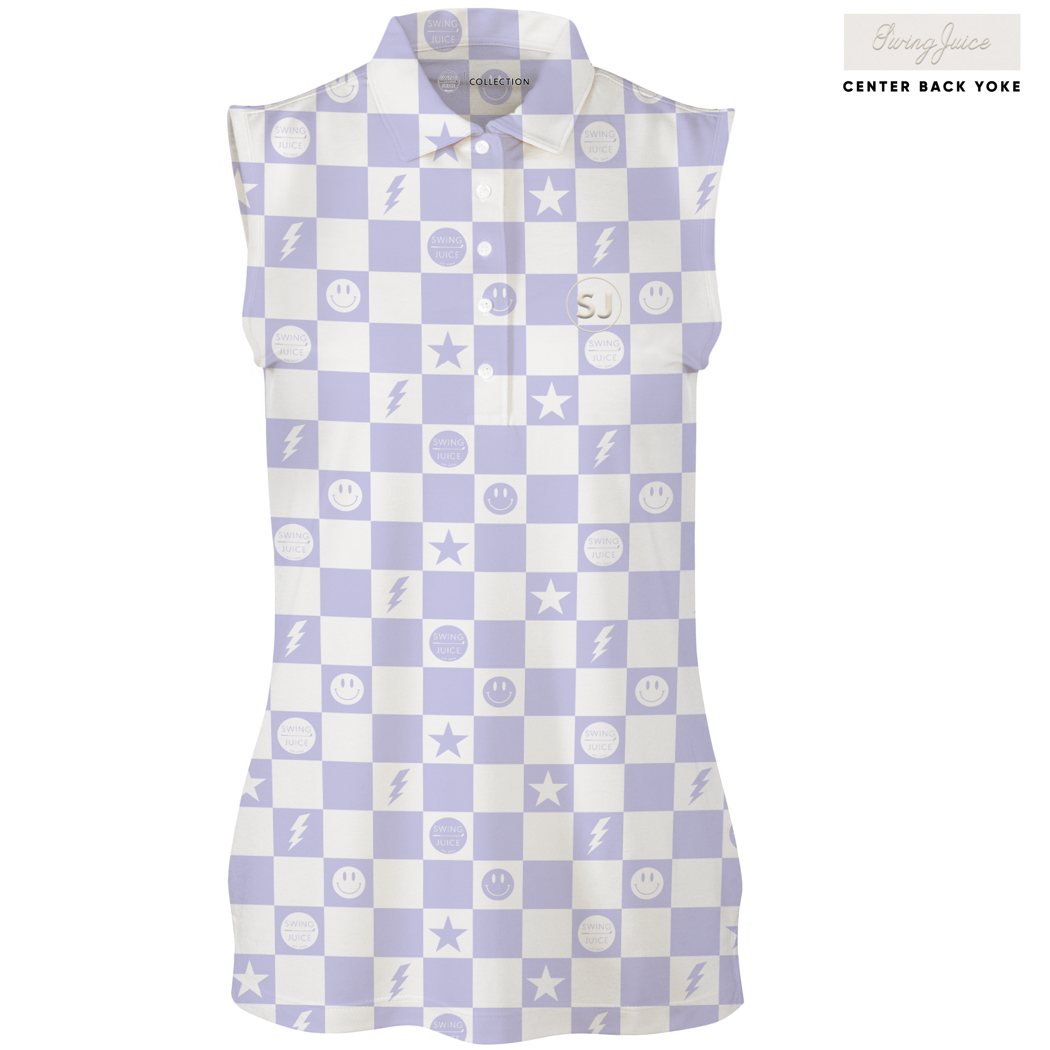 Golf Smiley Women's Sleeveless Polo