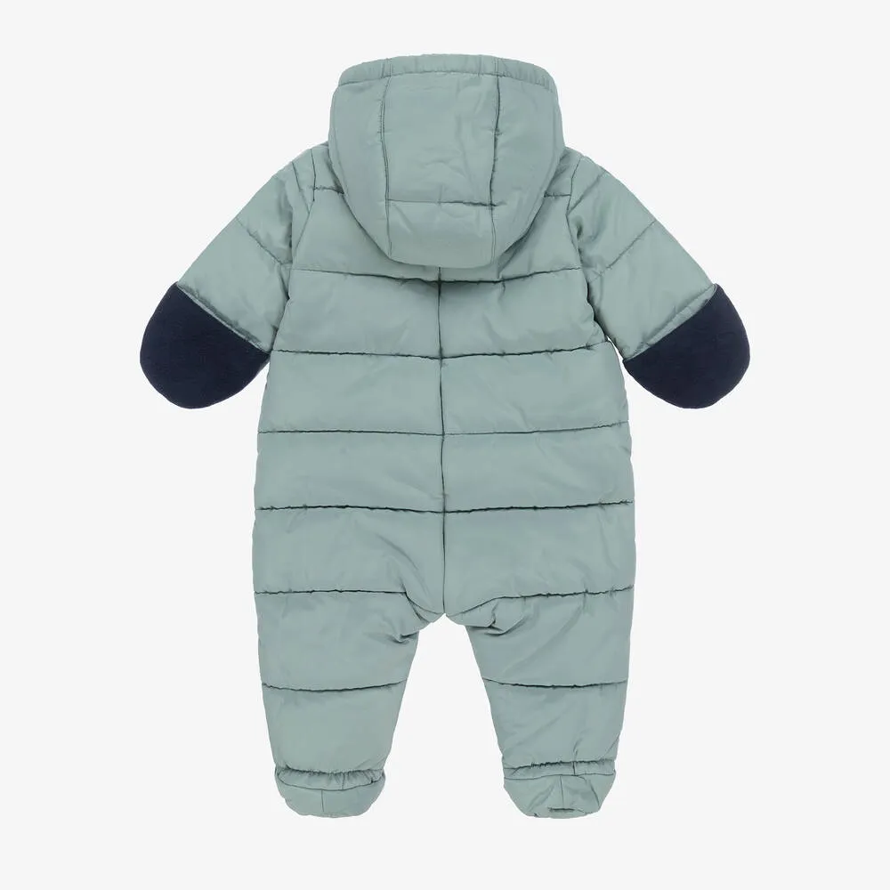 Green Padded Baby Snowsuit