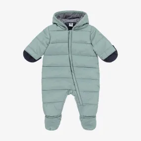 Green Padded Baby Snowsuit