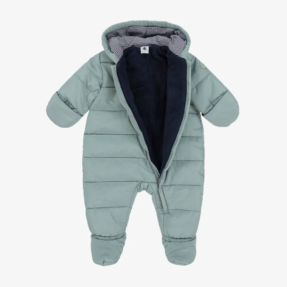 Green Padded Baby Snowsuit