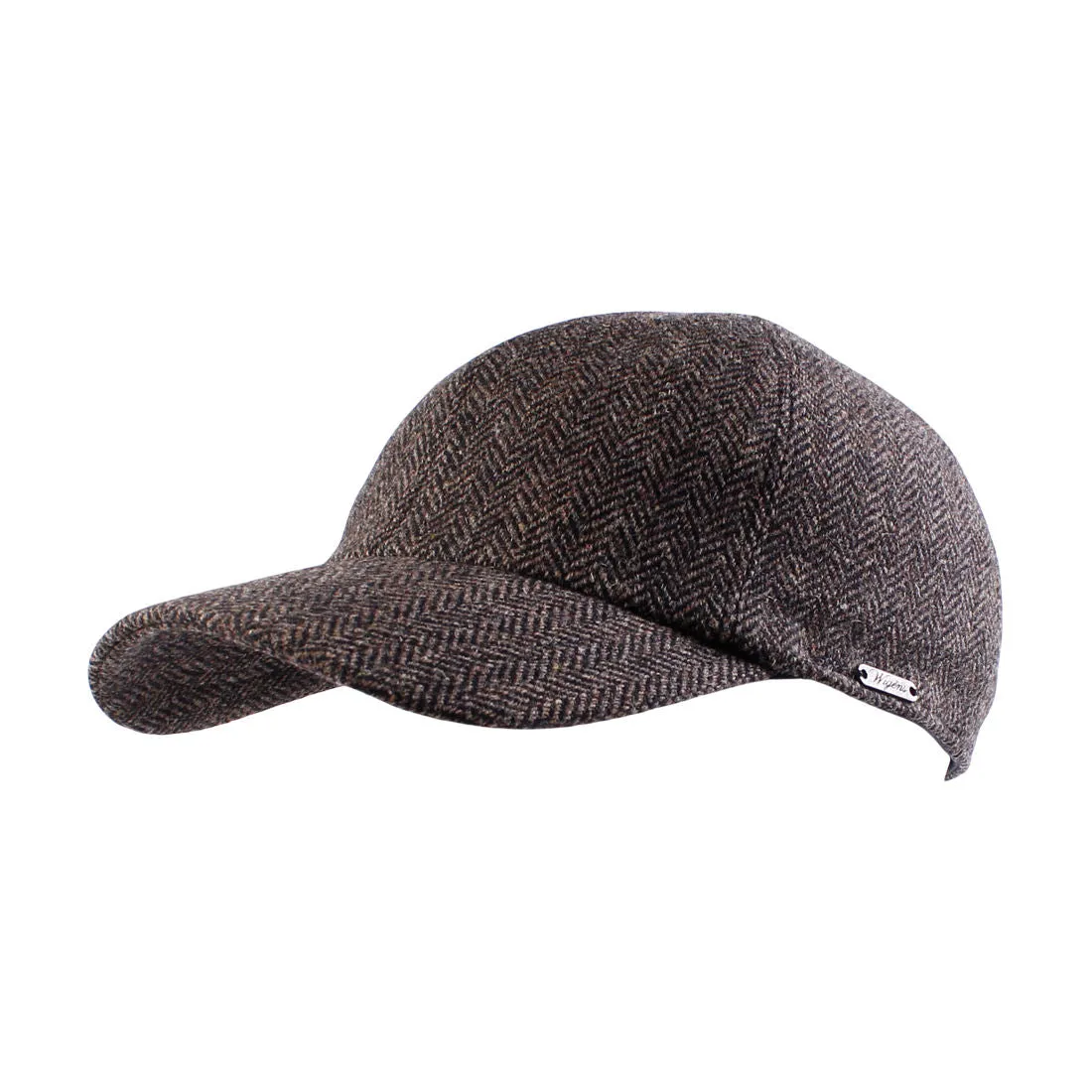 Herringbone Shetland Wool Baseball Cap with Earflaps (Choice of Colors) by Wigens